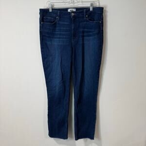 Paige Women's Cindy Jeans Straight Leg Stretch Blue Stretch 33